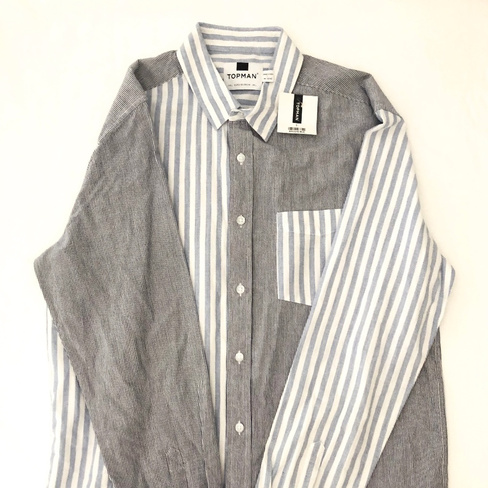 Topman TMD Blue Stripe Shirt